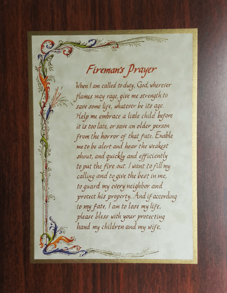 Firemans Prayer Christian Art Print