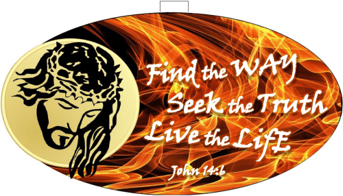 Find Way, Seek Truth, Live Life Jesus Sticker