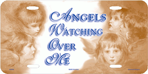 Angel Watching Over Me License Plate - OUT OF STOCK