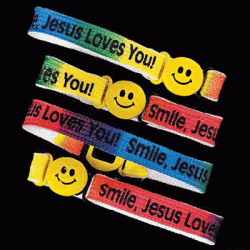 Jesus Loves You Woven Bracelet