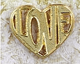 Love Heart Word Lapel Pin