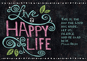 Live a Happy Life Postcard