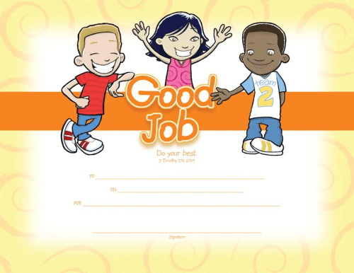 Good Job - Do Your Best Certificate