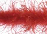 Ostrich Feather Boa - 1 Ply Red