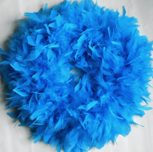 Pretty Turquoise Feather Wreath