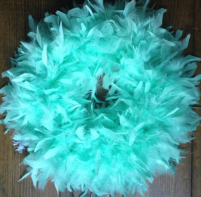 Pretty Mint Feather Wreath