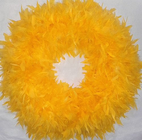 Pretty Gold Feather Wreath - XL