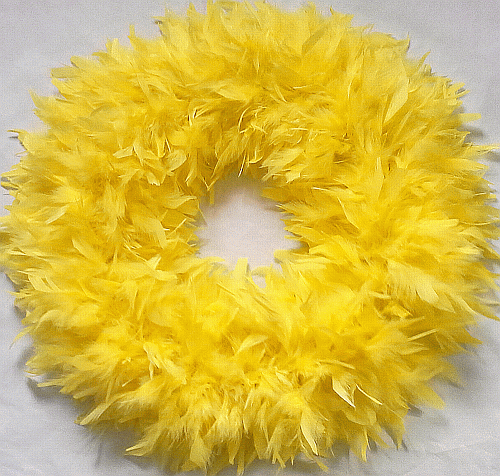 Pretty Yellow Feather Wreath - XL