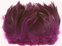 Strung Purple Rooster Neck Hackle Feathers