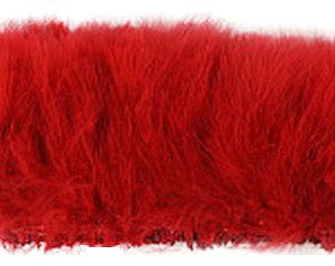Strung Feathers - Turkey Marabou - Red 1/4 lb