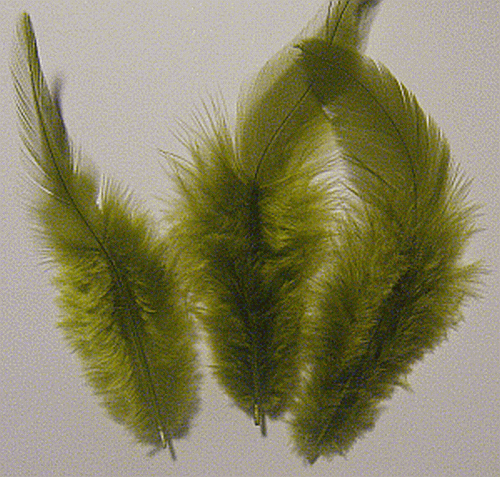 Bulk Olive Rooster Saddle Feathers