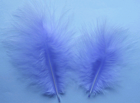 Bulk Lavender Marabou Turkey Feathers - 1-3 inch Mini Feather Size - 1/4 lb pkg