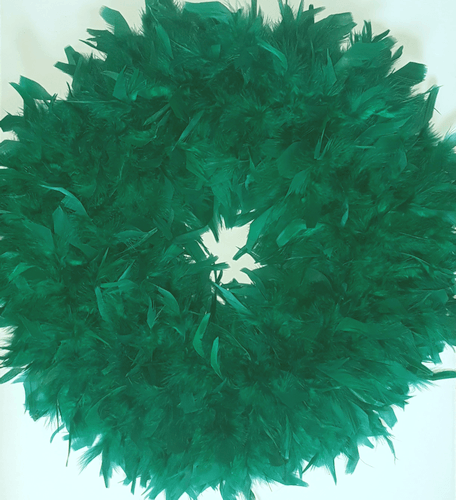 Emerald Green Feather Wreath - ONLY 1 LEFT