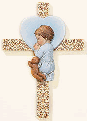Little Baby Boy Praying Cross