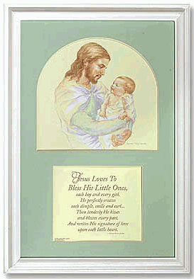 Jesus and Baby Framed Print