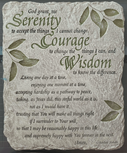 Serenity Garden Stone Plaque - ONLY 1 LEFT