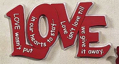 love Word Plaque