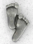 Pewter Footprints Lapel Pin