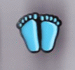 Blue Baby Boy Footprints Lapel Pins