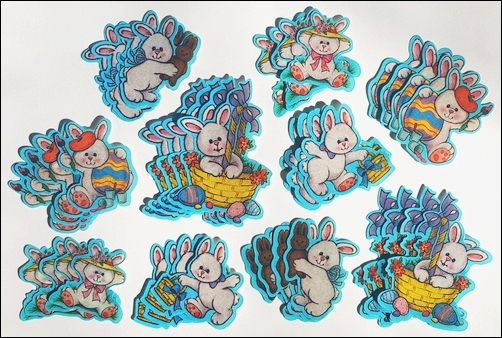 White Easter Bunny Cut-Outs