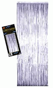 Silver Metallic Door Curtain - ON SALE 1.99 ea