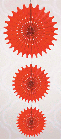 Tissue Paper Medallion - Red 3 pc - ON SALE