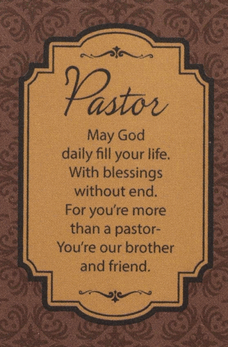 Prayer For My Pastor Pocket Card
