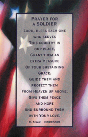 Prayer for a Soldier Pocket Gift Card