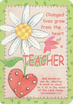 Heart of a Teacher Pocket Card