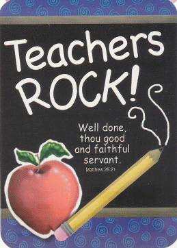 Teachers Rock Pocket Card