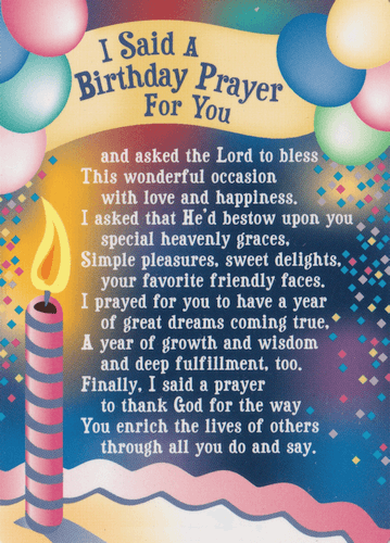 I Said a Birthday Prayer for You Pocket Card