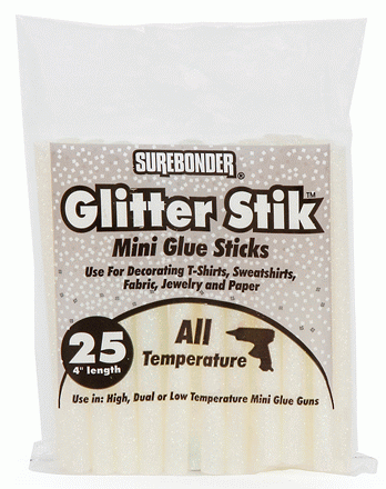 Iridescent Glitter Mini Glue Sticks - All Temp