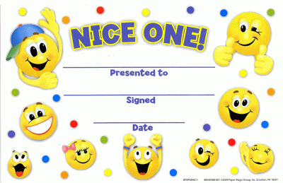 Nice One Emotioncon Certificate