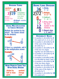Division Rules Bookmark - Only 6 Left