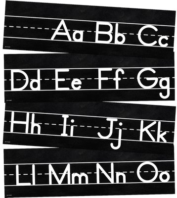 ABC Manuscript Letter Banner - Black