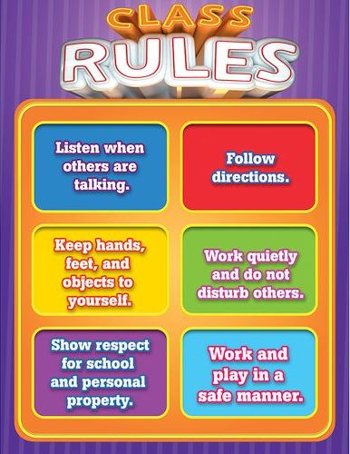 The Purple Class Rules Poster
