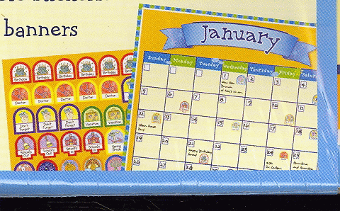 Family Activity Calendar - Blue & Green Theme