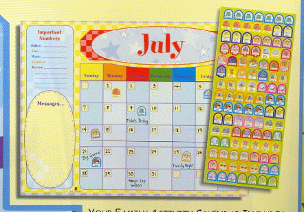 Family Activity Calendar - Purple & Yellow Theme
