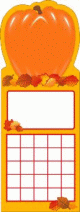 Pumpkin Bookmark - Mini Chart