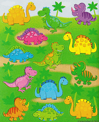 Dino Dude Dinasaur Stickers