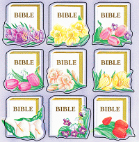 White Bible Stickers