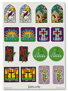 Stained Glass Lenten Stickers