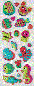 Christian Fish Puff Stickers
