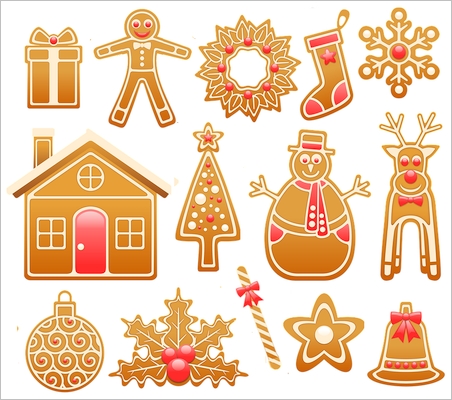 Gingerbread Cookies Christimas Stickers