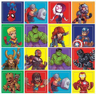 Mini Marvel Comic Stickers