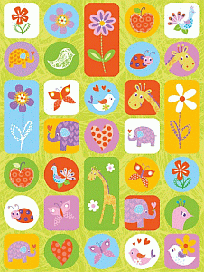 Animals and Flowers Stickers