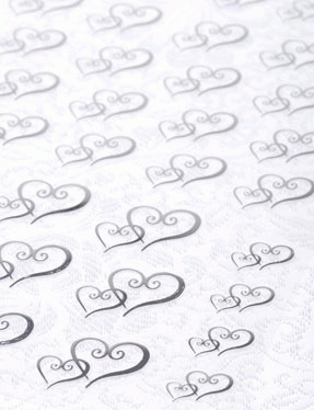 Silver Hearts Wedding Stickers