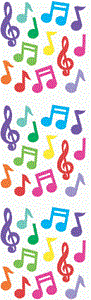 Colorful Musical Note Style Stickers