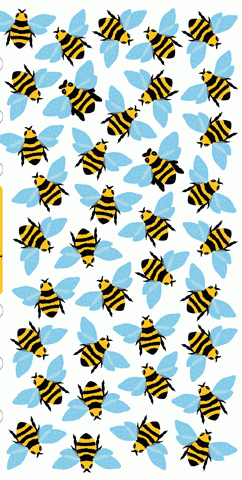 Bumble Bee Stickers - Clear Sheet