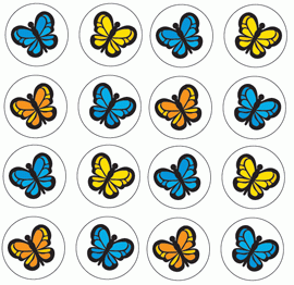 Butterfly Mini Chart Stickers